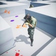 أيقونة البرنامج: Paintball Maze Fps Shoote…