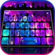 Falling Galaxy Droplets Keyboard Theme