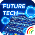 Ikon program: Neon Blue Keyboard - Tech