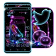 Neon Particle Feather Launcher Theme
