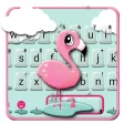 Cartoon Pink Flamingo Keyboard Theme