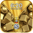 ไอคอนของโปรแกรม: Gold Zip Lock Screen App
