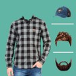 Icon of program: Man Check Shirt Photo sui…