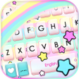 Cute Rainbow Stars Keyboard Background