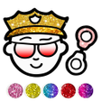 程序图标：Police Coloring Book Glit…