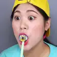 Eating sweet candy