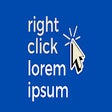 Ikon program: right click lorem ipsum