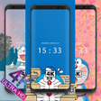 Icon of program: Blue Cat Cartoon Wallpape…