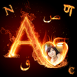 程序图标：Fire Text Love Photo Fram…