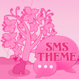 プログラムのアイコン：Animal Theme Pink GO SMS …