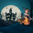 Anime Girl Halloween Live Wallpaper New Tab