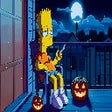 Bart Halloween Chill Smoke Live Wallpaper