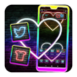 程序图标：Neon Heart Launcher Theme