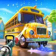 School Bus Wash  Repair Game