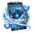 Icoon van programma: Blue Fractal Art Theme