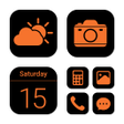 أيقونة البرنامج: Wow Orange Black - Icon P…