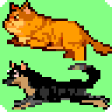 犬と猫がステータスバーに常駐して走る Cat and Dog