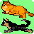 プログラムのアイコン：犬と猫がステータスバーに常駐して走る Cat an…