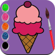 ice cream coloring drawing