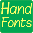 Hand Fonts for FlipFont