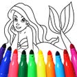 أيقونة البرنامج: Mermaids coloring pages
