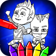 Icon of program: P j super heroes coloring…