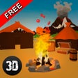 أيقونة البرنامج: Pixel Volcano Island Surv…