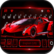Racing Red Sports Car Keyboard Theme