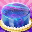 Galaxy Mirror Glaze Cake
