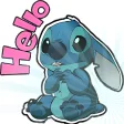 Cute Blue Koala Stitch Stickers for WhatsApp