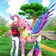 Flying Unicorn Horse Riding