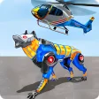 Wolf Robot Transform Helicopter Police Games