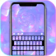 Purple Holographic Keyboard Background