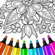 ไอคอนของโปรแกรม: Flower mandala coloringbo…