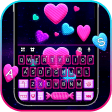 Neon Candy Hearts Keyboard Theme
