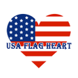 プログラムのアイコン：USA Flag Heart Wallpaper