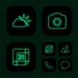 أيقونة البرنامج: Wow Green Neon - Icon Pac…