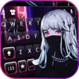 Punk Cool Girl Keyboard Background