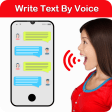 Write sms by voice text typing