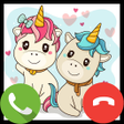 Ícone do programa: Fake Call Unicorn Game