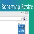 Bootstrap resize tool