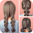 أيقونة البرنامج: Easy hairstyles step by s…