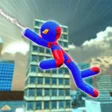 Rope Hero Blue Stickman Hero -