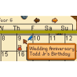 Anniversary on Calendar