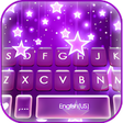 Neon Purple Stars Keyboard Bac icon
