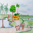 Drawing scenery icon