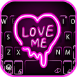 Neon Love Me Keyboard Theme