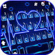 Icon of program: Neon Blue Heartbeat Keybo…