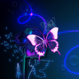 プログラムのアイコン：Neon Butterfly Live Wallp…