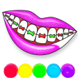 Rainbow Lips Coloring Book Glitter - Beauty Game